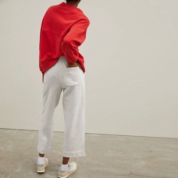 Everlane The Track Wide Leg Pant Light Gray Sweatpants Joggers women’s S - Picture 2 of 12